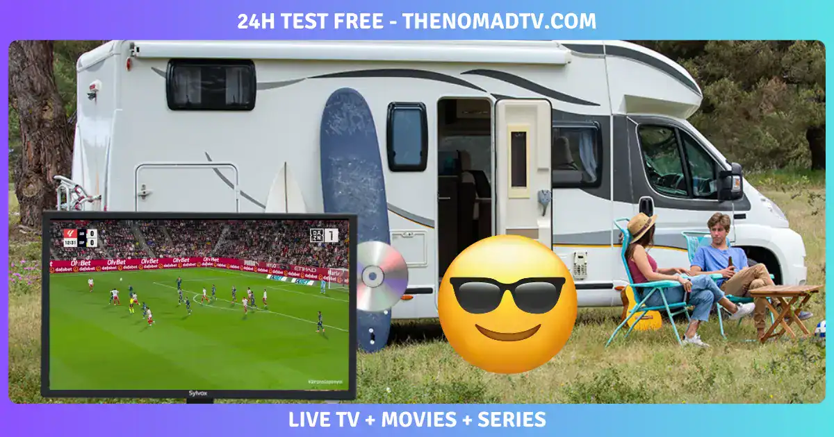 travelers watching tv in their van